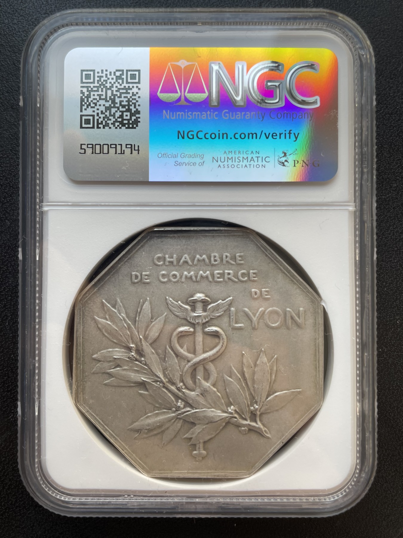 「木头集藏」章牌专场-第32期 O.Roty～法国里昂商会银章 直径：42mm