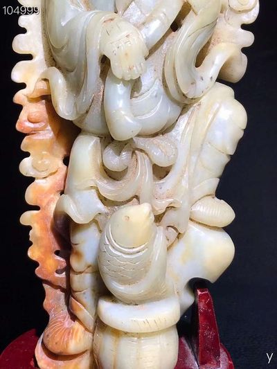 和田玉渔翁得利、雕工精湛，包浆老道，沁色完美，玉质温润细腻，收藏佳品！ 和田玉渔翁得利、雕工精湛，包浆老道，沁色完美，玉质温润细腻，收藏佳品！