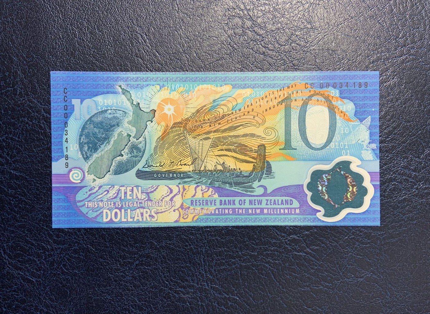 收藏联盟Quantum Auction 第296期拍卖  新西兰2000年10元千禧年纪念钞 非全新 品相如图 稀少