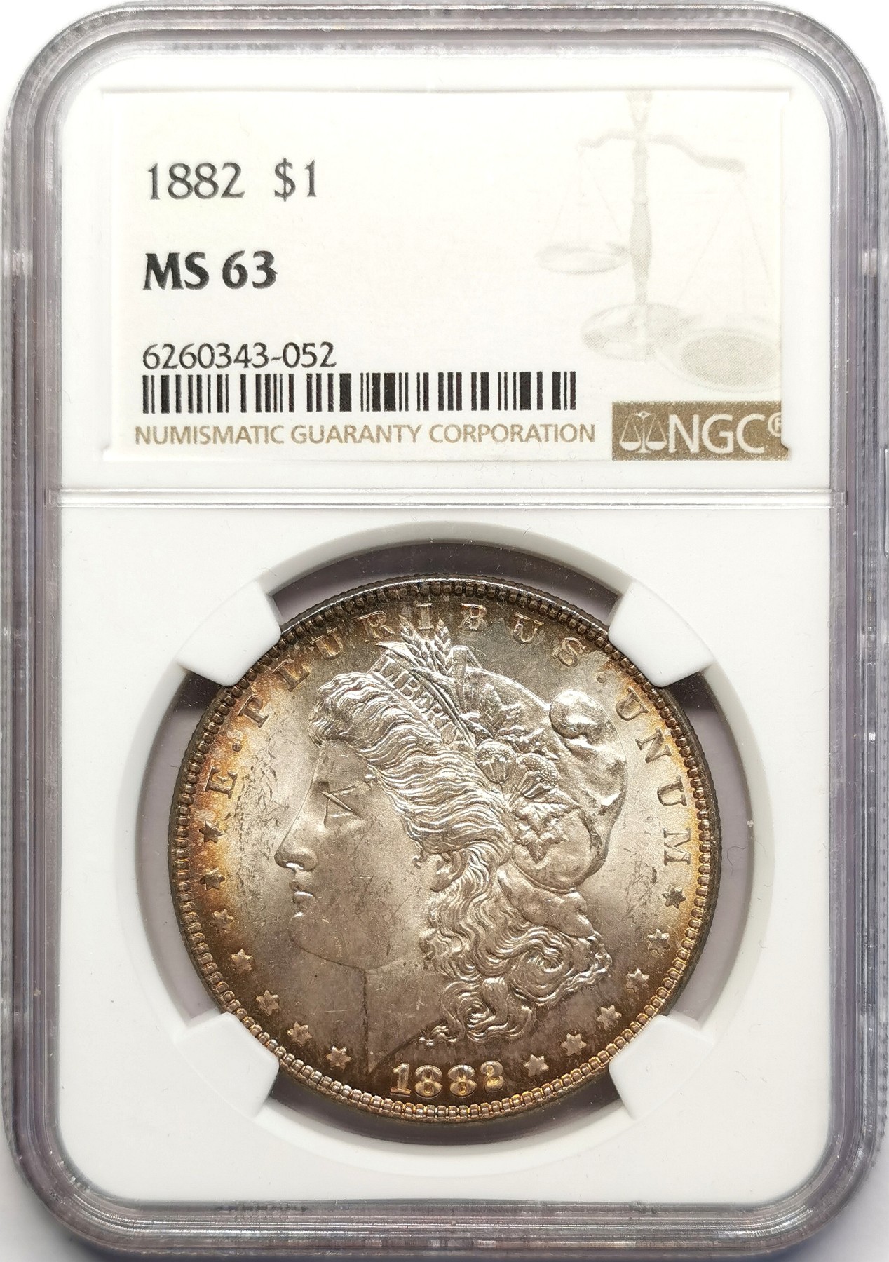 凡希社世界钱币微拍第二百五十期 1882美国摩根壹元NGC-MS63