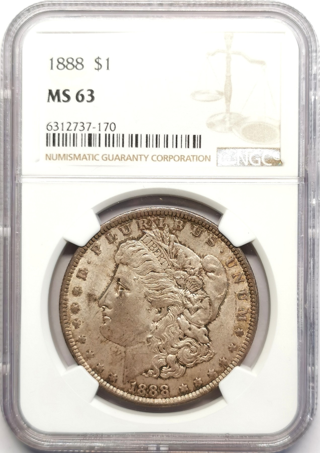 凡希社世界钱币微拍第二百五十期 1888美国摩根壹元NGC-MS63