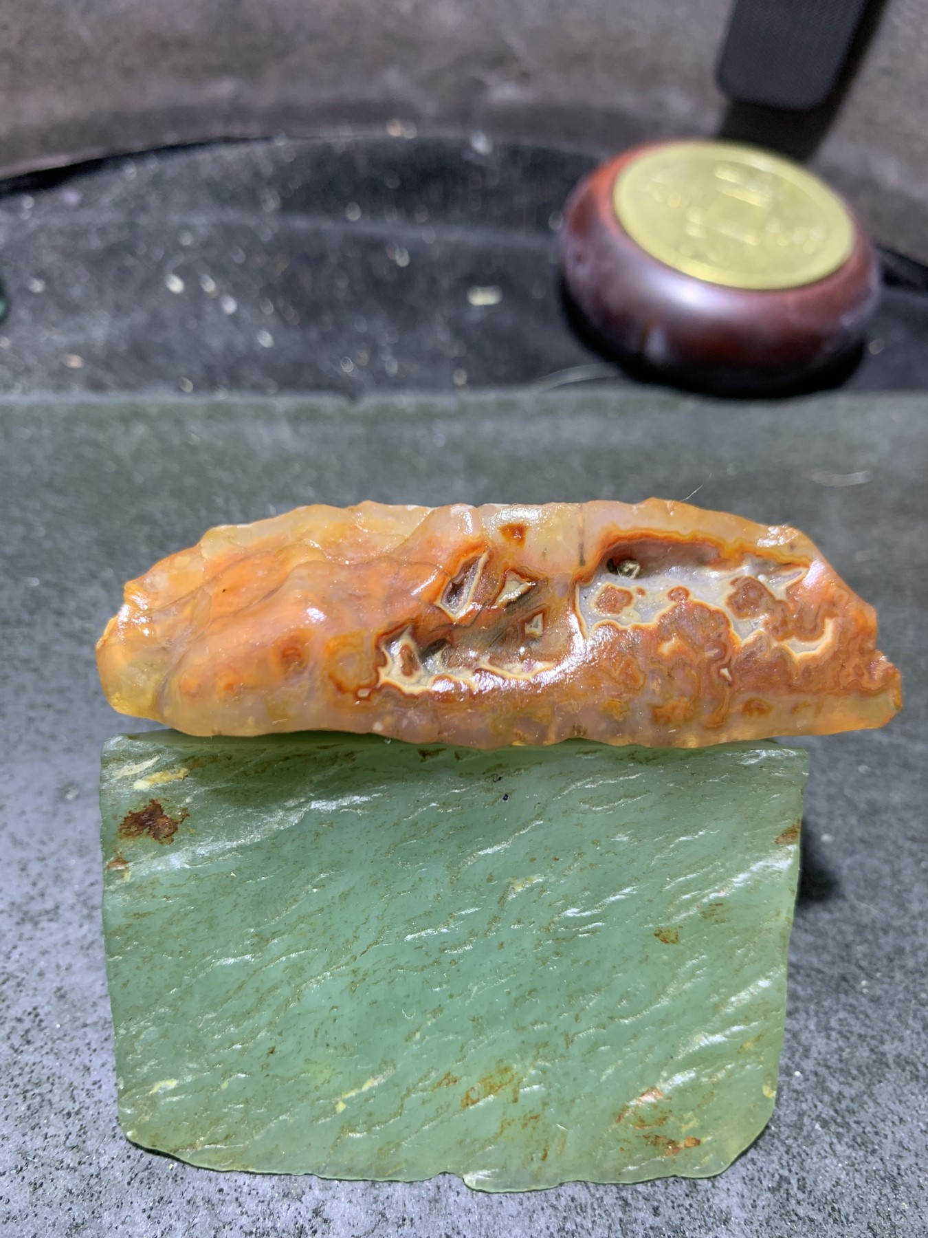 放福利！精美天然高玉化冰皮阿拉善玛瑙原石一颗
