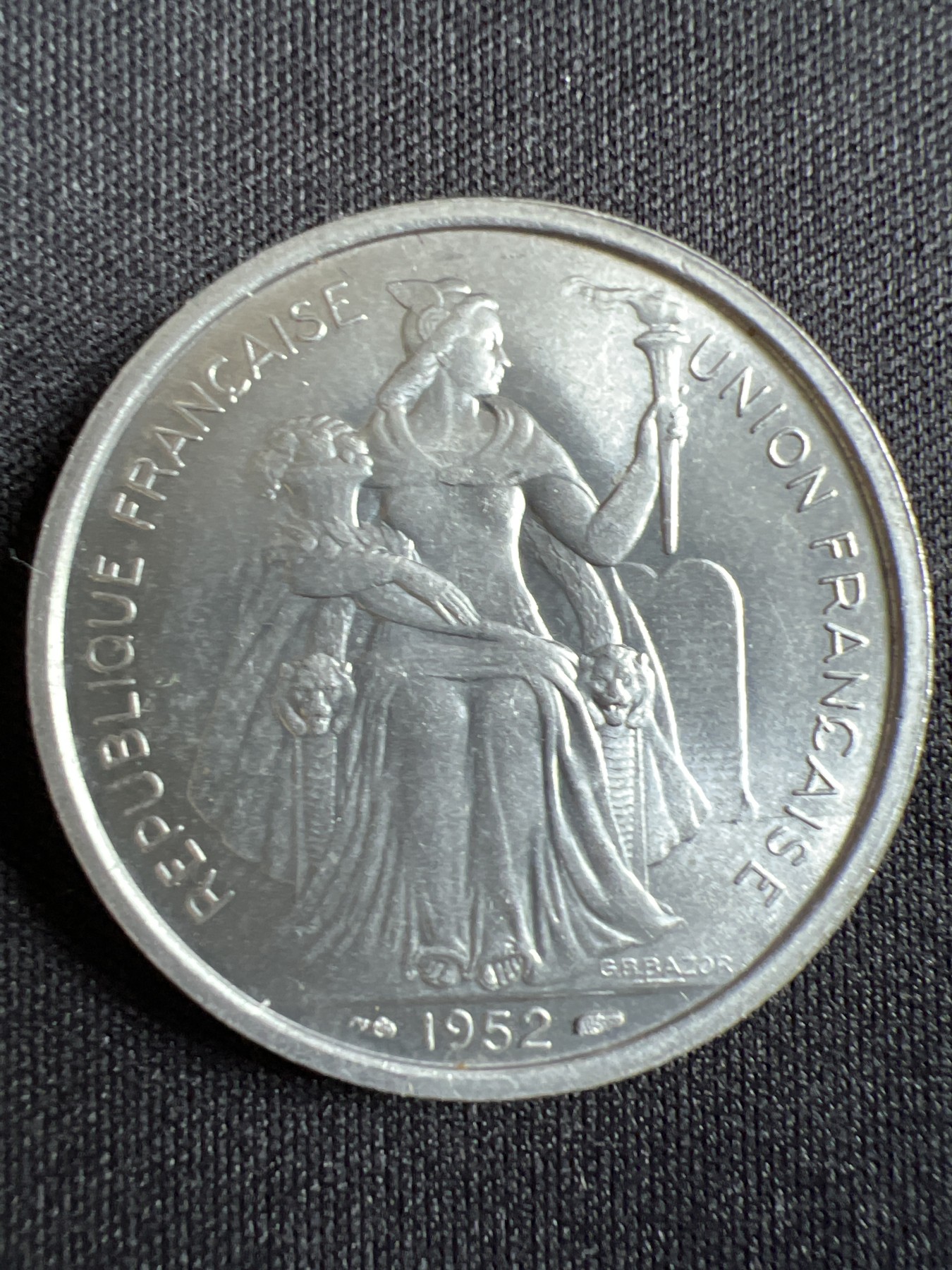 第434期 硬币专场 （无押金，捡漏，全场20包邮，偏远地区除外，接收代拍业务） 法属大洋洲5法郎