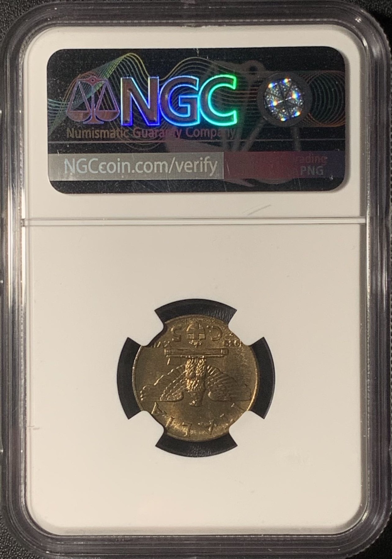 紫瑗钱币——第317期拍卖 意大利 1939年 伊曼纽尔三世 5分 铜币 NGC MS65 RB