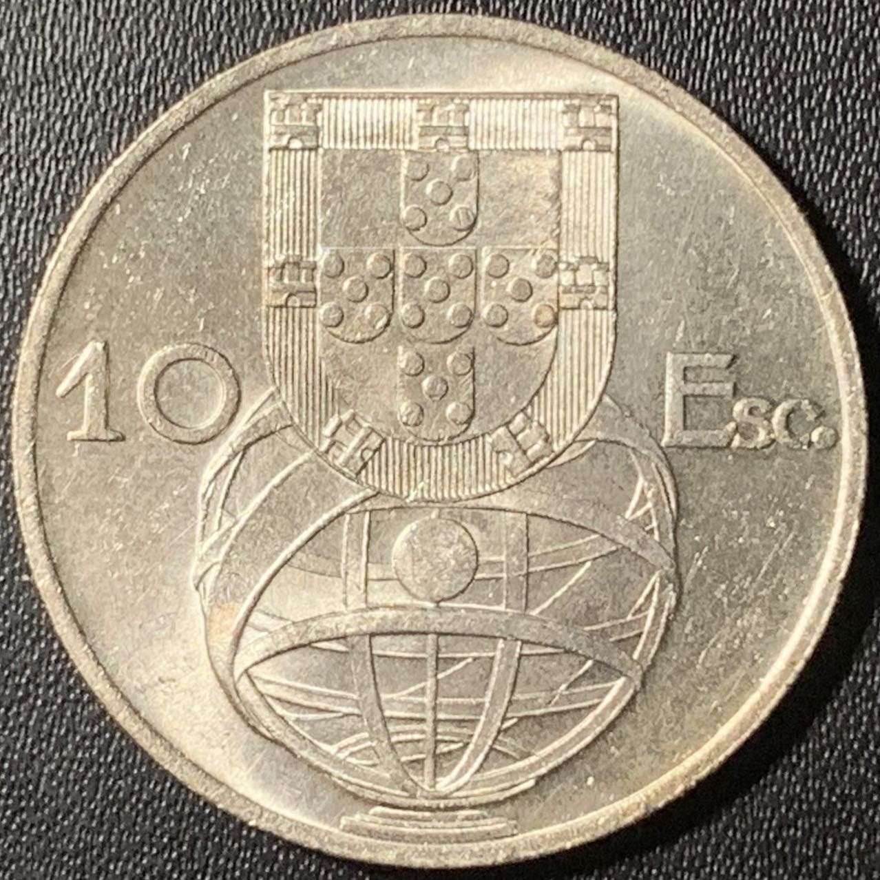 紫瑗钱币——第317期拍卖 葡萄牙 1954年 10埃斯库多 12.4克 0.835银 UNC