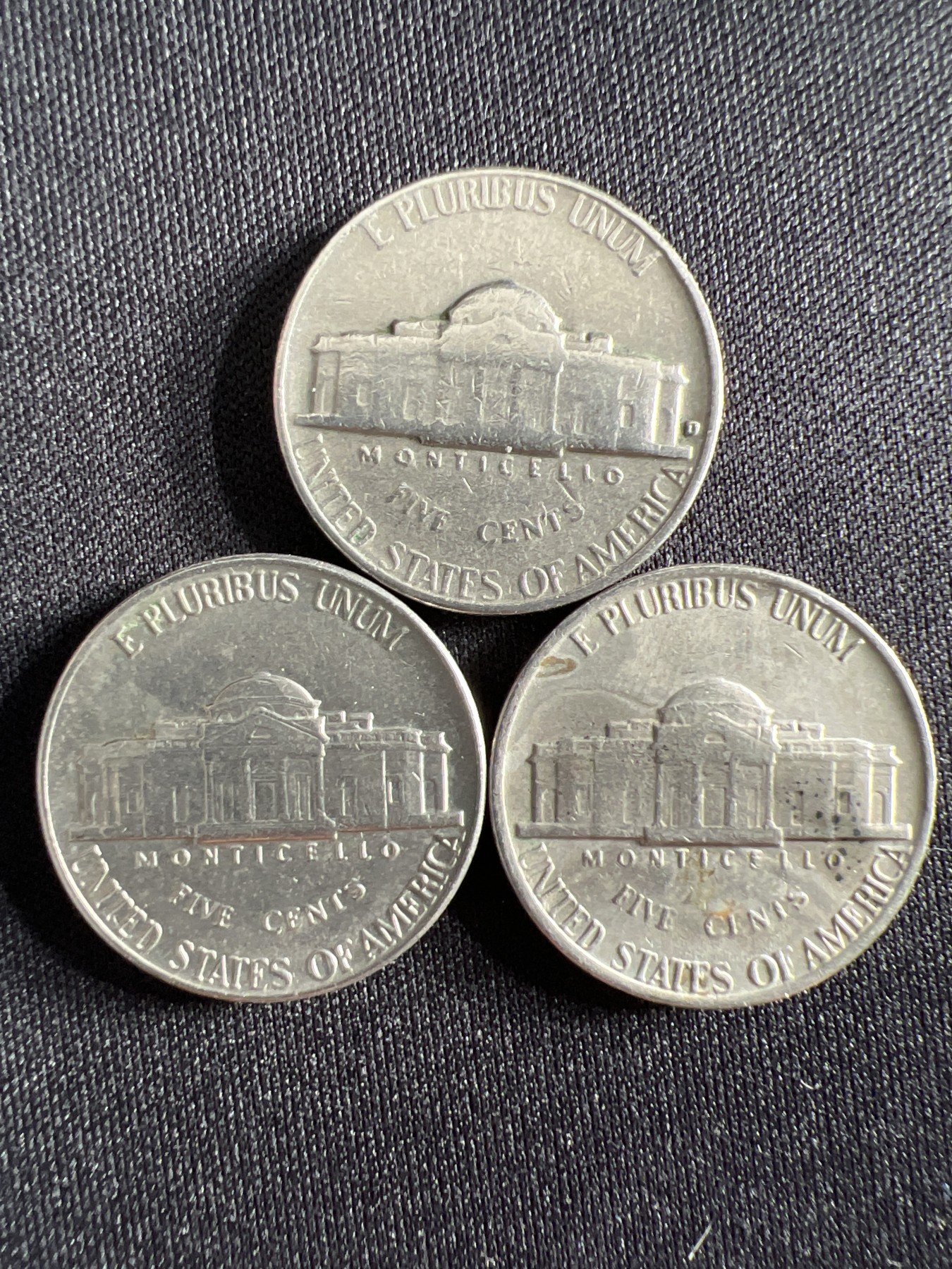 第432期 硬币专场 （无押金，捡漏，全场20包邮，偏远地区除外，接收代拍业务） 美国五美分三枚