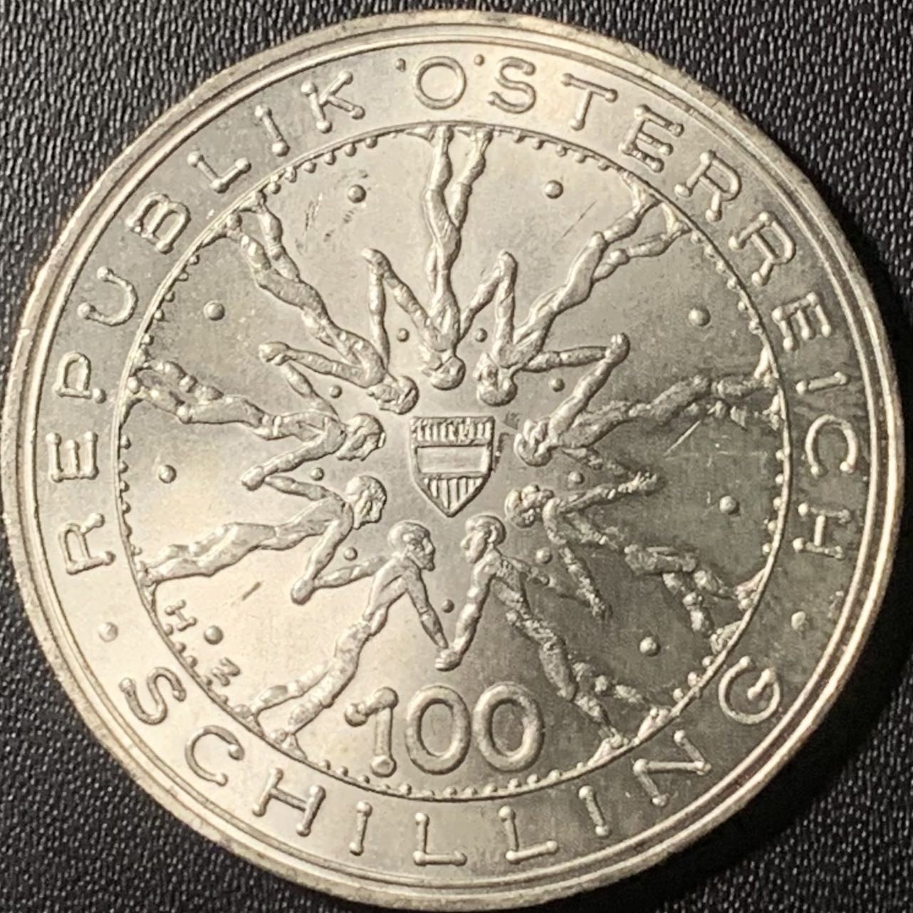 紫瑗钱币——第317期拍卖 奥地利 1978年 迪恩克鲁特战役700周年 100先令 24克 0.64银 UNC