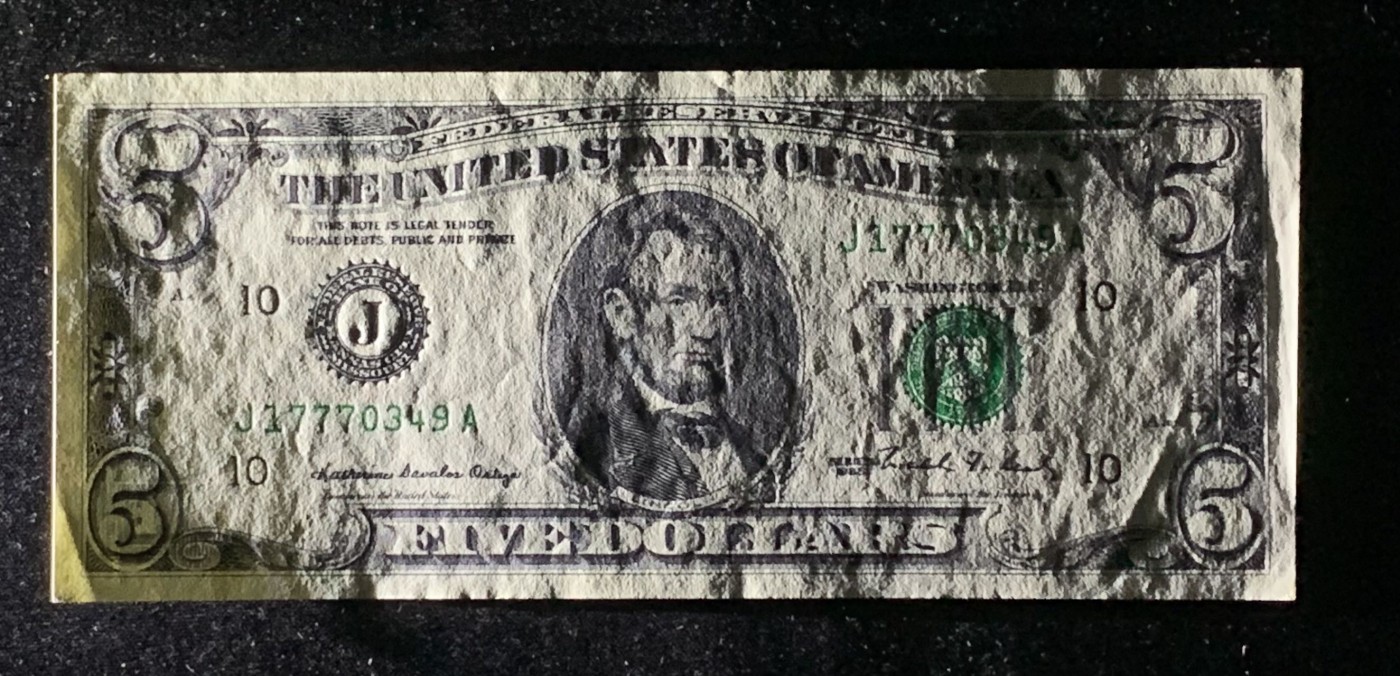 紫瑗钱币——第318期拍卖—纸币场 美国 1988年 J版 亚伯拉罕·林肯 5美元 小头版 UNC-