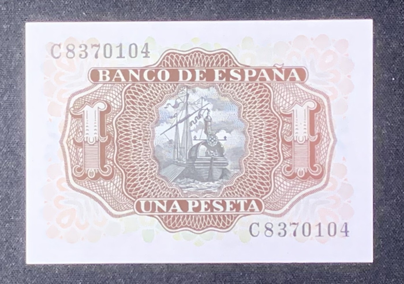 紫瑗钱币——第318期拍卖—纸币场 西班牙 1953年 圣克鲁斯侯爵 阿尔瓦罗·德·巴赞 1比塞塔 (P-144a）