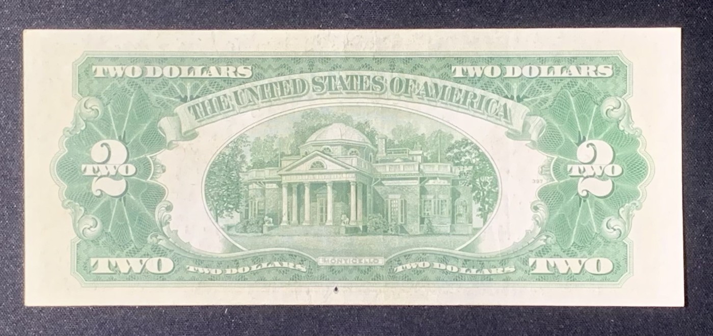 紫瑗钱币——第318期拍卖—纸币场 美国 1953年 C序 托马斯·杰斐逊 2美元 红印 政府券 流通品