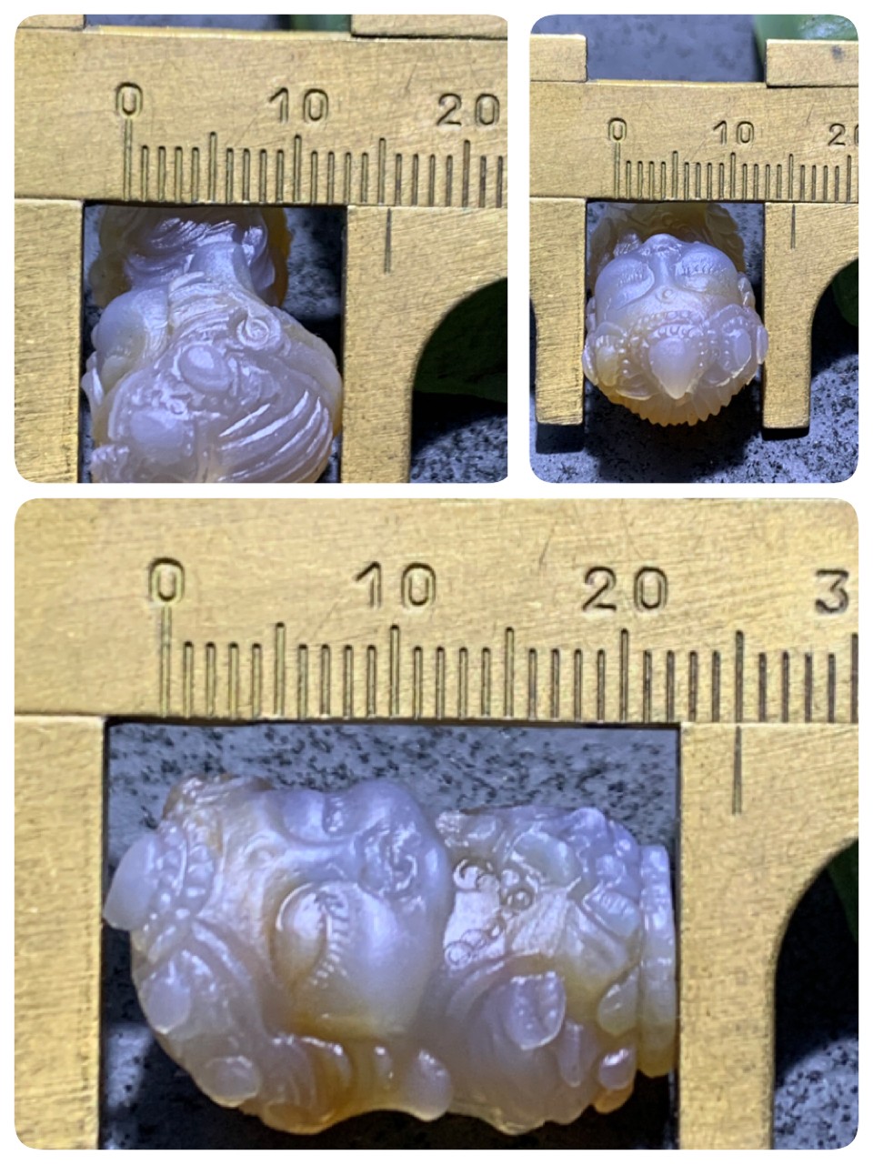 精美亚光高玉化巴西玛瑙手工满工雕刻宝宝菩萨珠子（吊坠）一个！