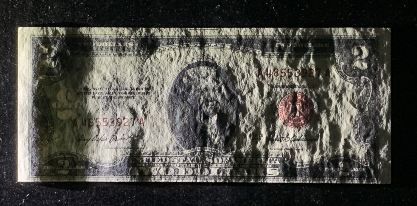 紫瑗钱币——第318期拍卖—纸币场 美国 1953年 A序 托马斯·杰斐逊 2美元 红印 政府券 AU