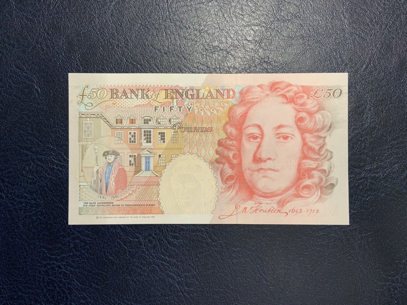 收藏联盟Quantum Auction 第296期拍卖  英国1994版50镑 品相全新UNC 豹子号111