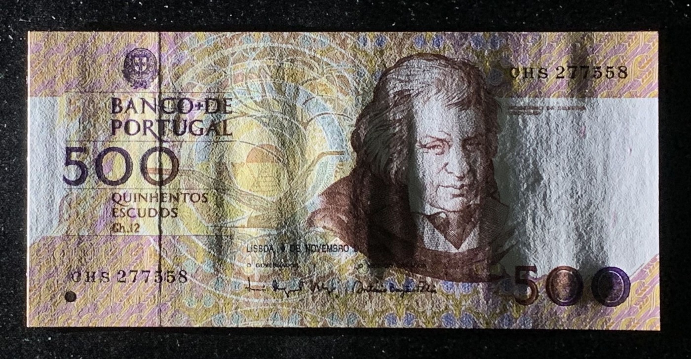 紫瑗钱币——第318期拍卖—纸币场 葡萄牙 1993年 10月4日 莫西尼奥 500埃斯库多 UNC