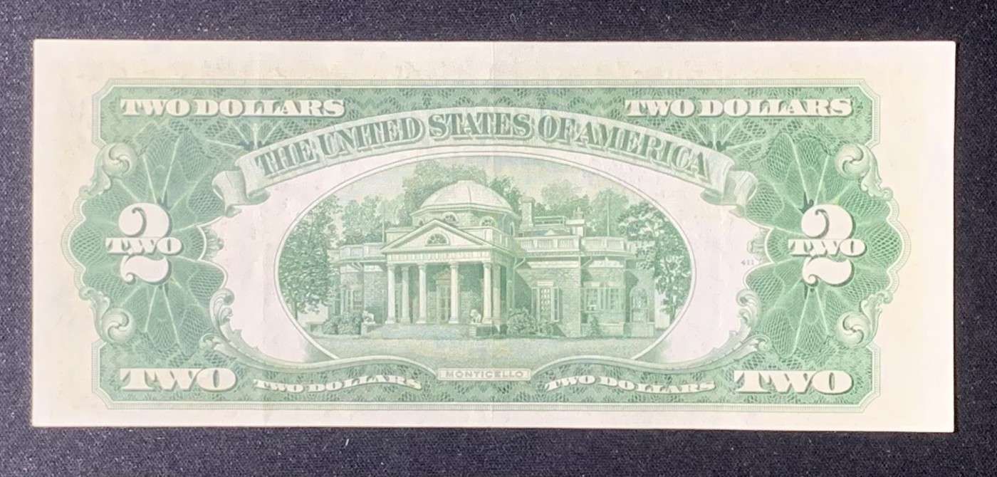 紫瑗钱币——第318期拍卖—纸币场 美国 1953年 B序 托马斯·杰斐逊 2美元 红印 政府券 流通品