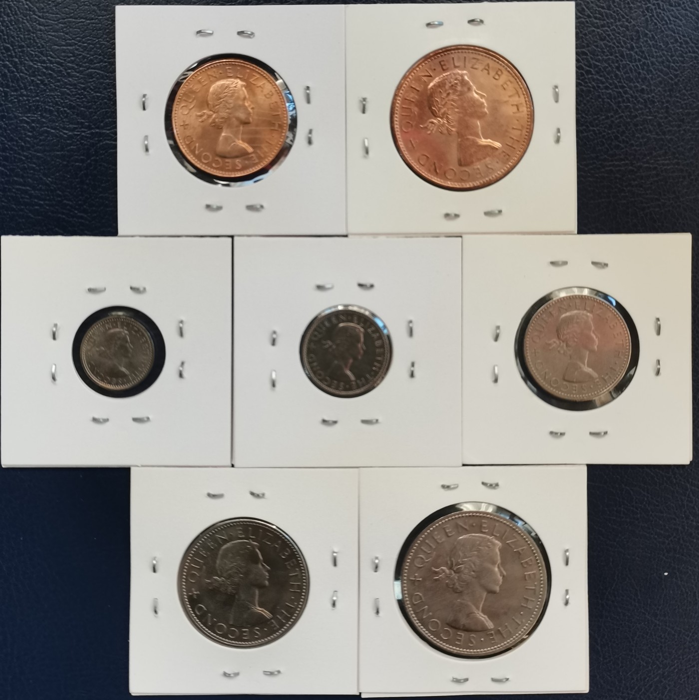 新西兰 1965年 老版套币 全7枚