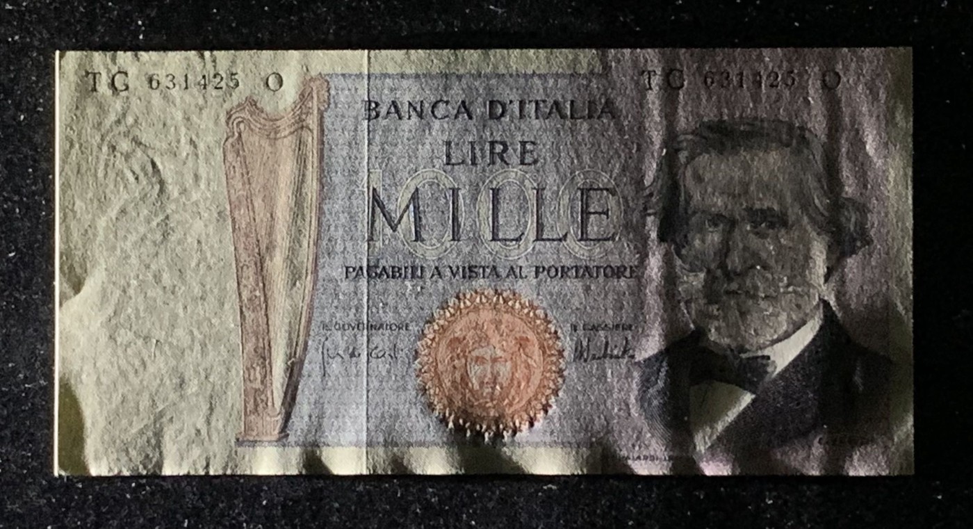 紫瑗钱币——第318期拍卖—纸币场 意大利 1979年 威尔第 1000里拉 UNC-