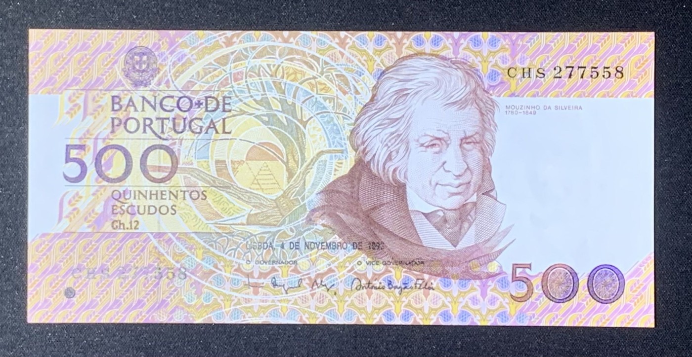 紫瑗钱币——第318期拍卖—纸币场 葡萄牙 1993年 10月4日 莫西尼奥 500埃斯库多 UNC