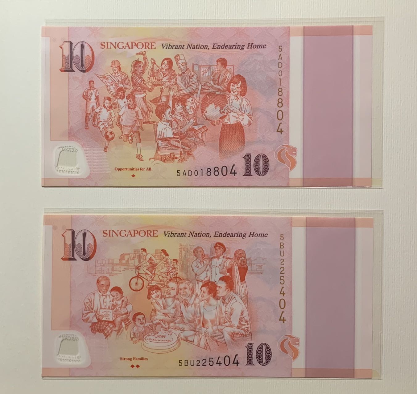 紫瑗钱币——第318期拍卖—纸币场 新加坡 2015年 建国50周年 纪念钞 一套6枚 共100新币 原册 UNC