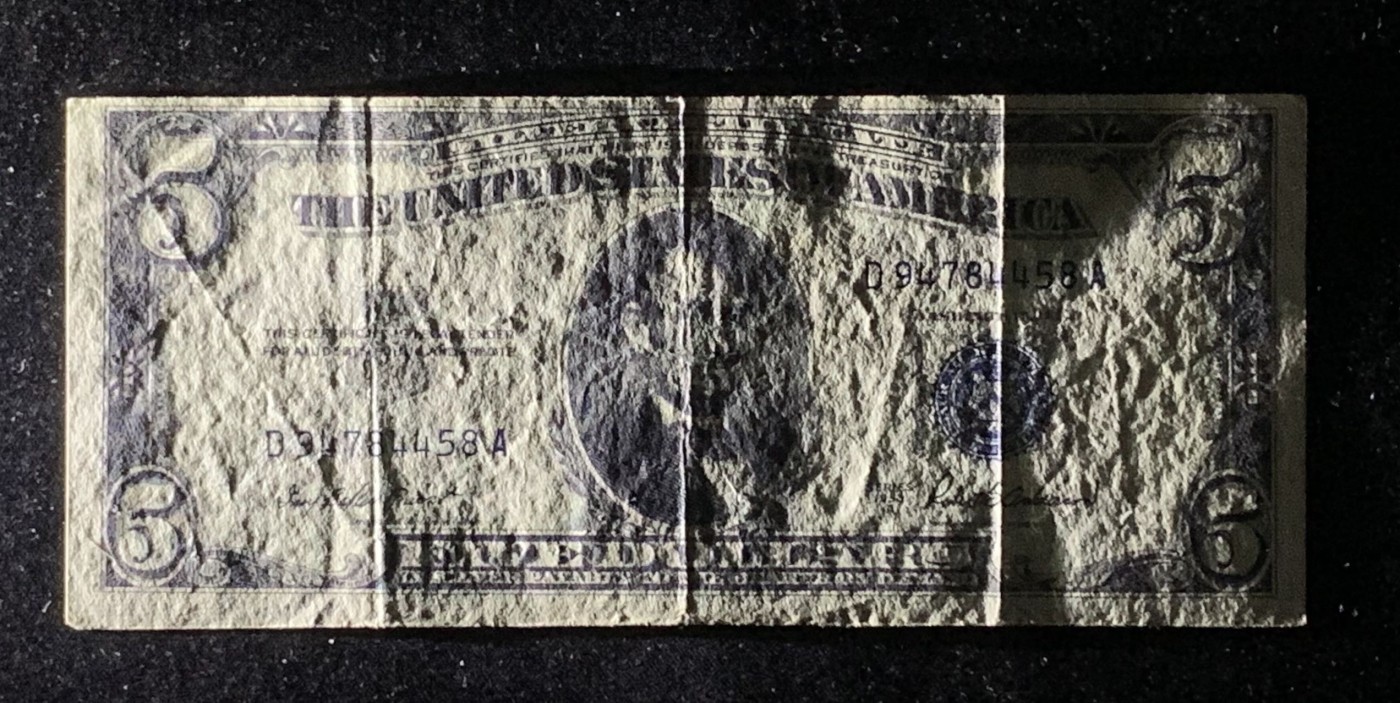 紫瑗钱币——第318期拍卖—纸币场 美国 1953年 A序列 亚伯拉罕·林肯 5美元 蓝印 银元券 流通品