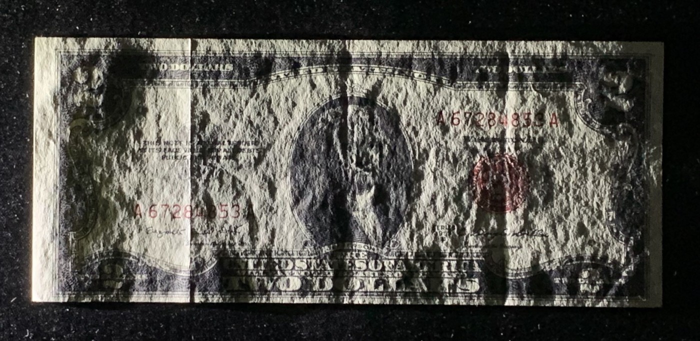 紫瑗钱币——第318期拍卖—纸币场 美国 1953年 B序 托马斯·杰斐逊 2美元 红印 政府券 流通品