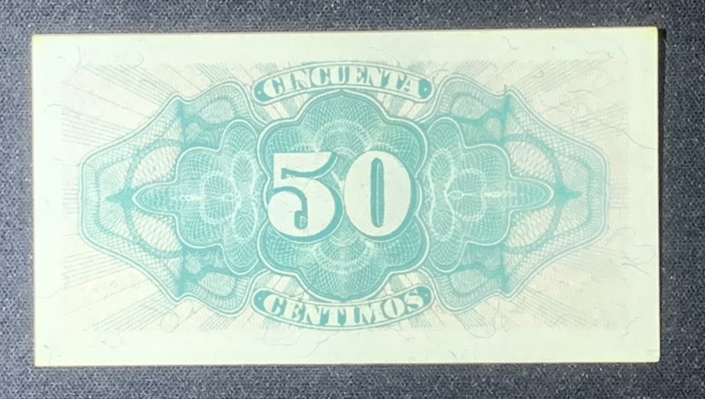 紫瑗钱币——第318期拍卖—纸币场 西班牙 1937年 第二共和国 财政部 50分 UNC-