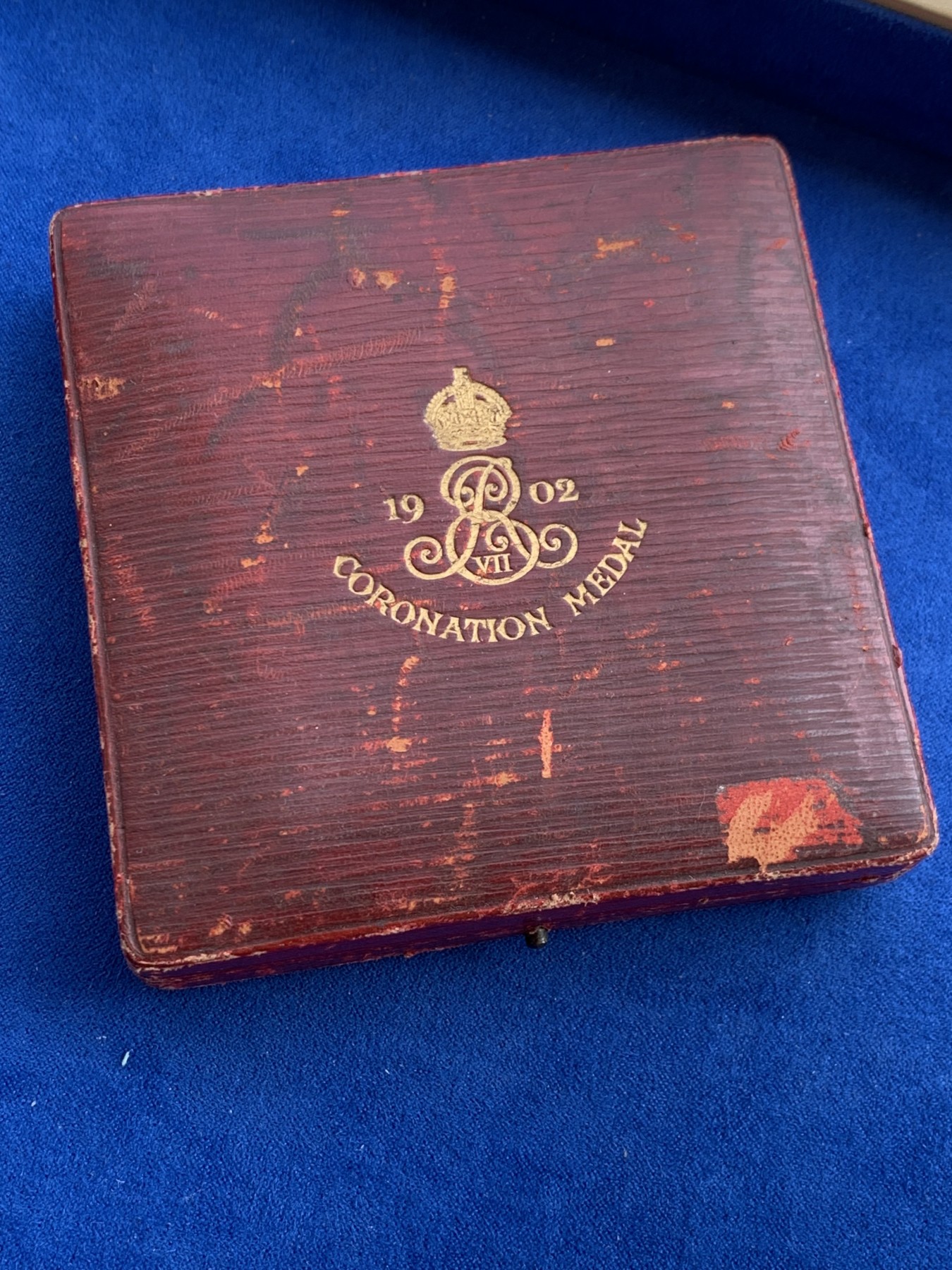 《竞宝斋》第207场-周日，周一 2场 (全场包邮) 英国1902年爱德华七世加冕大铜章，好品带原盒，55.6mm，80.8g