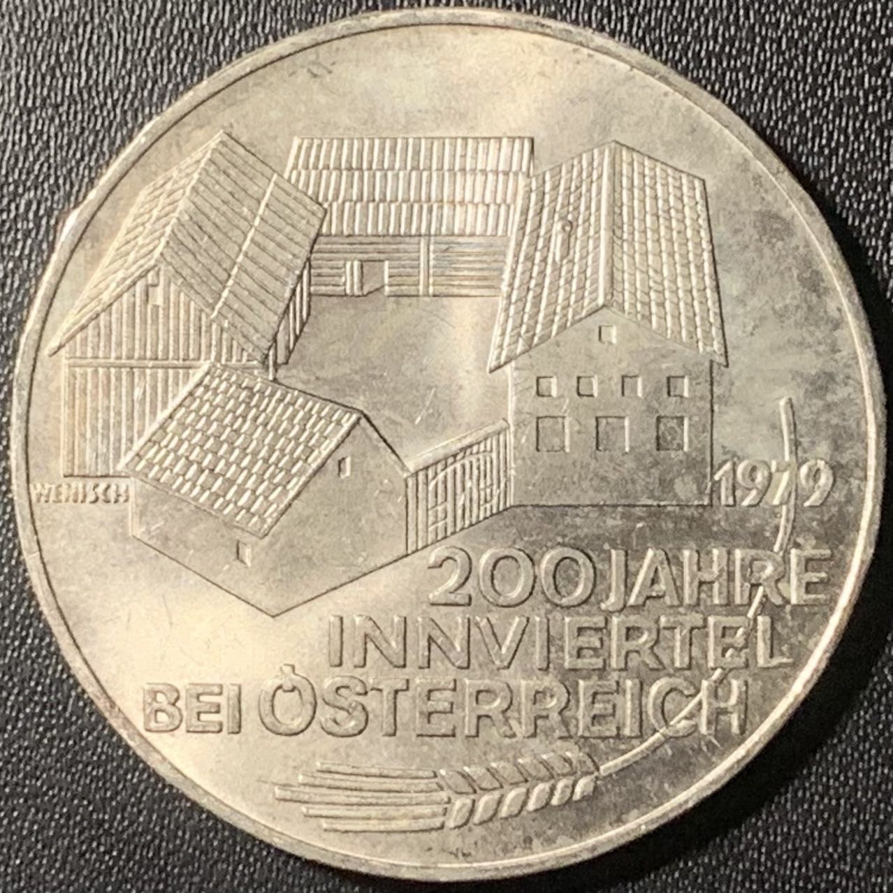 紫瑗钱币——第319期拍卖 奥地利 1979年 客店区200周年 100先令 24克 0.64银 UNC