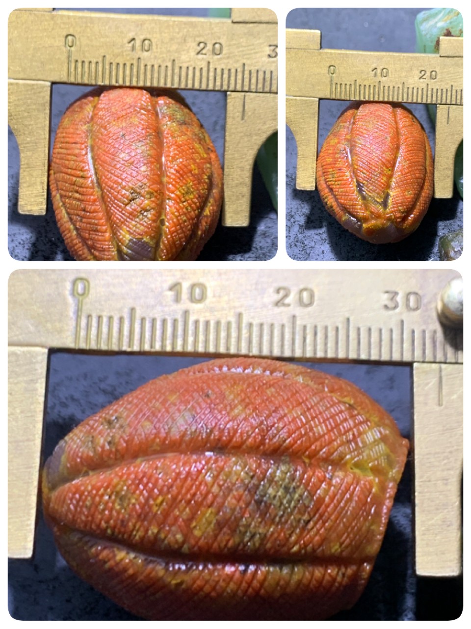 精美亚光高润度冰飘战国红玛瑙手工俏色巧雕刻聚宝盆把件（吊坠)一个