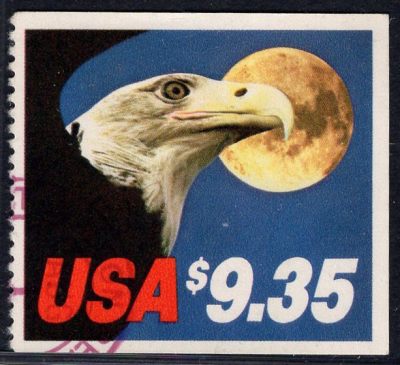 洪涛臻品批发群 精选邮票限时拍卖第五百九十八期  - 美国白头鹰邮票 $9.35美元高面值信销 品相好 收集难度较大！