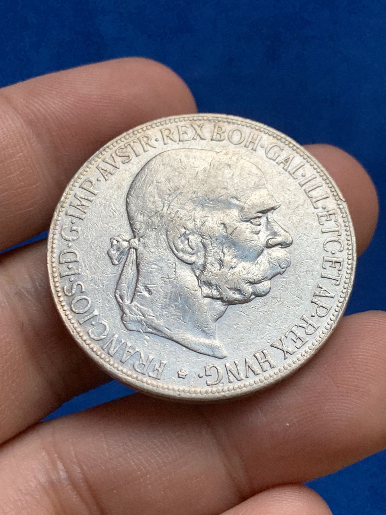 《竞宝斋》第207场-周日，周一 2场 (全场包邮) 奥地利1900年弗朗茨 双头鹰 5克朗 大银币