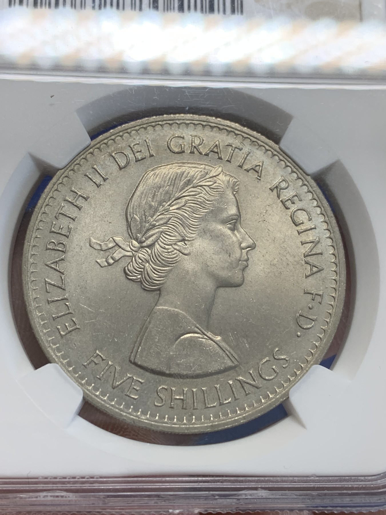 《竞宝斋》第207场-周日，周一 2场 (全场包邮) NGC-MS64英国1960年纽约博览会纪念克朗币 少见品种