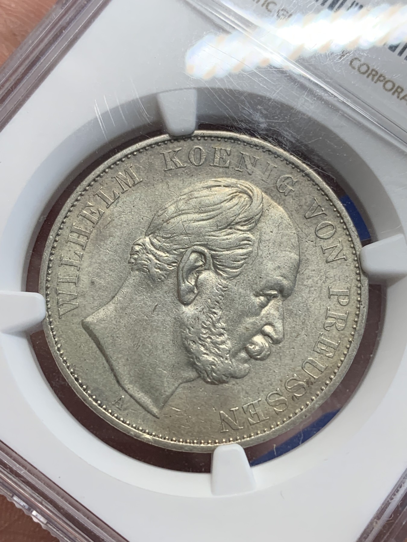 《竞宝斋》第207场-周日，周一 2场 (全场包邮) NGC-AUD 德国1871年普鲁士普法战争胜利1泰勒银币