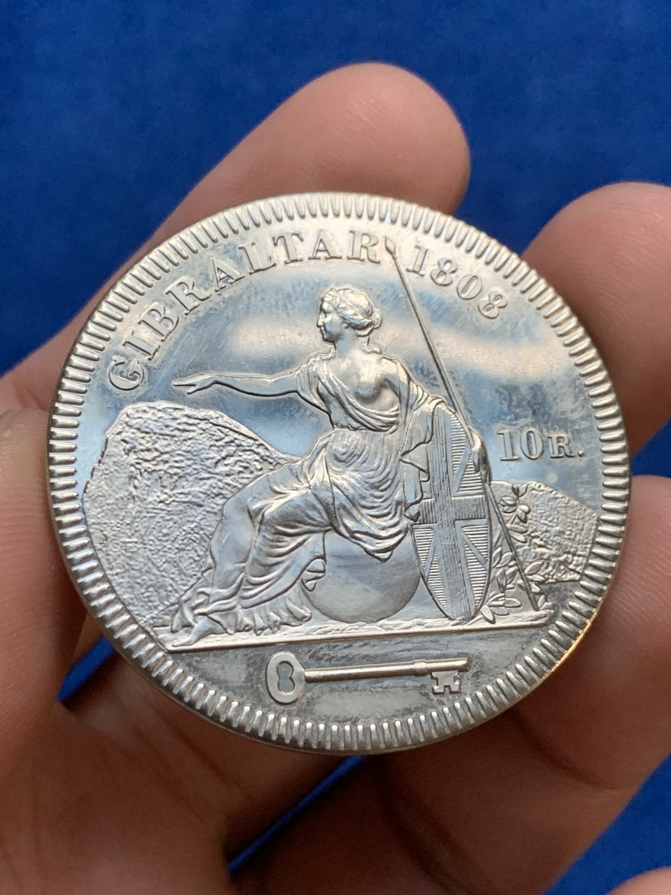 《竞宝斋》第207场-周日，周一 2场 (全场包邮) 英国“1808”乔治三世10R镍币，后铸臆造版