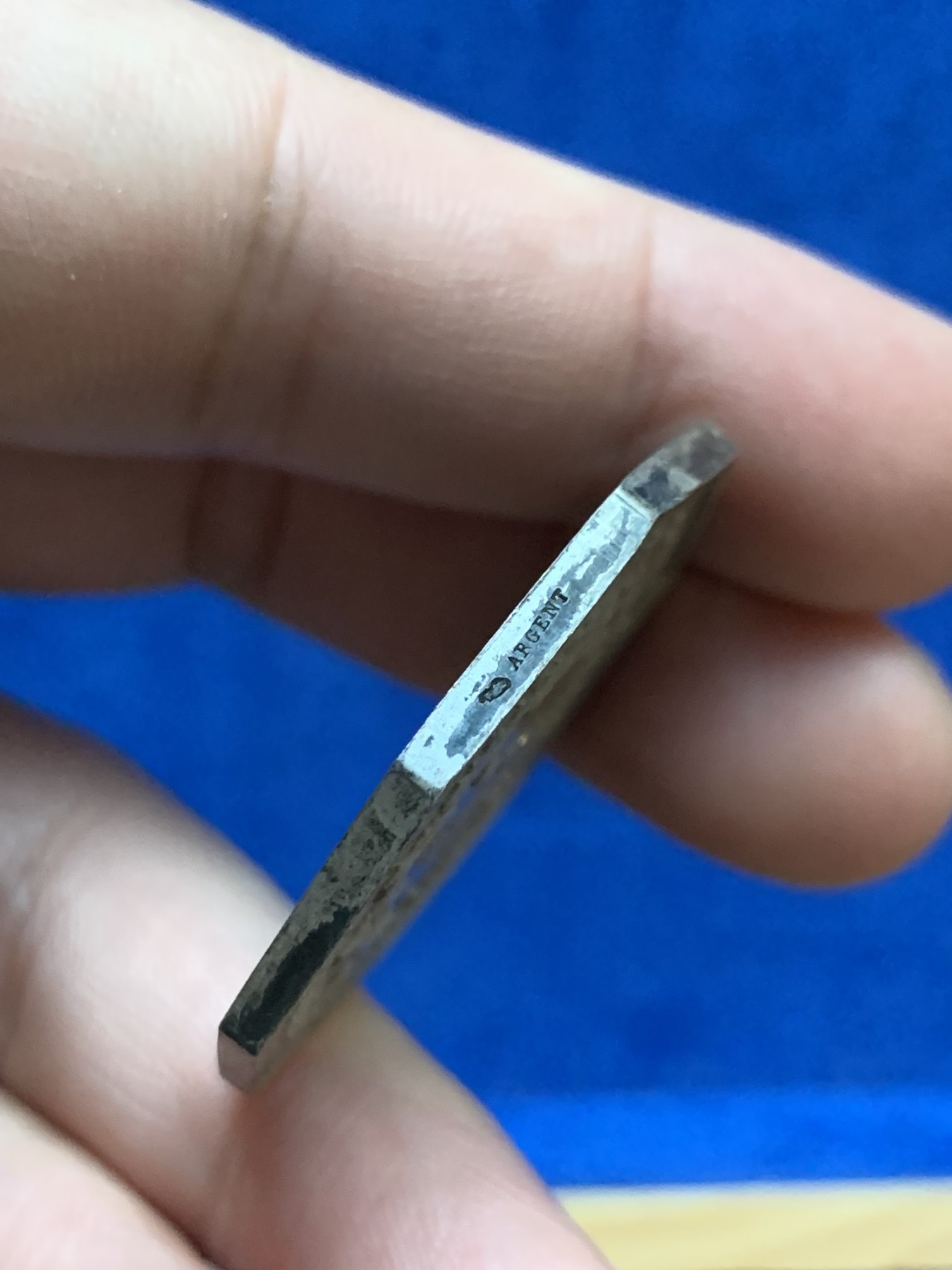 《竞宝斋》第207场-周日，周一 2场 (全场包邮) 法国工业女神八角银质代币 重量：19.4g 35.9mm 边铭：丰饶角＋银标