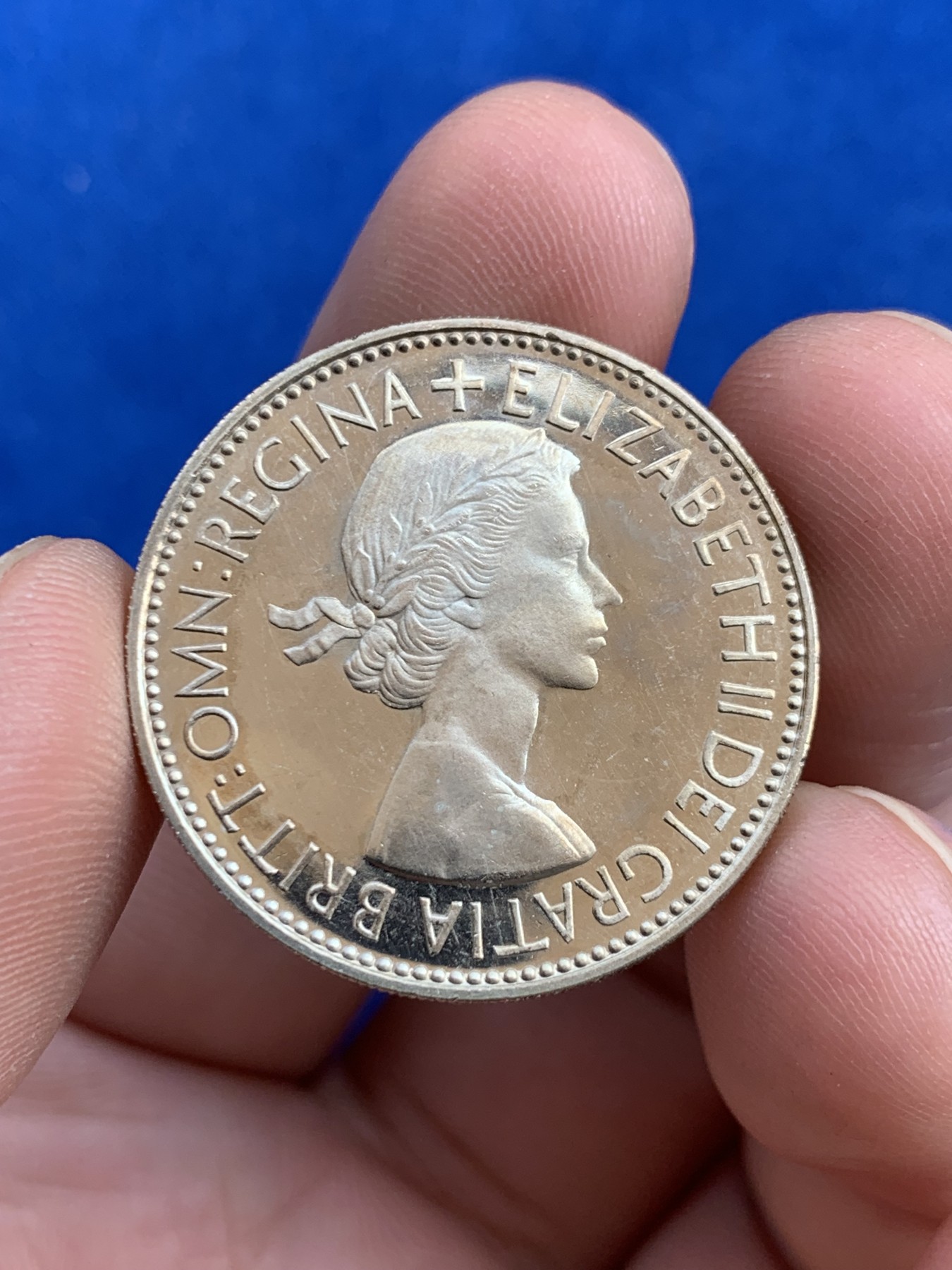 《竞宝斋》第207场-周日，周一 2场 (全场包邮) 英国1953伊丽莎白二世登基纪念精制1便士1福林 两枚一对