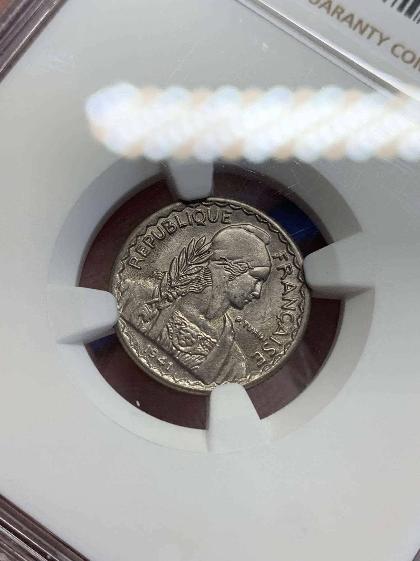 《竞宝斋》第207场-周日，周一 2场 (全场包邮) NGC MS62 法属印支1941年10分镍币