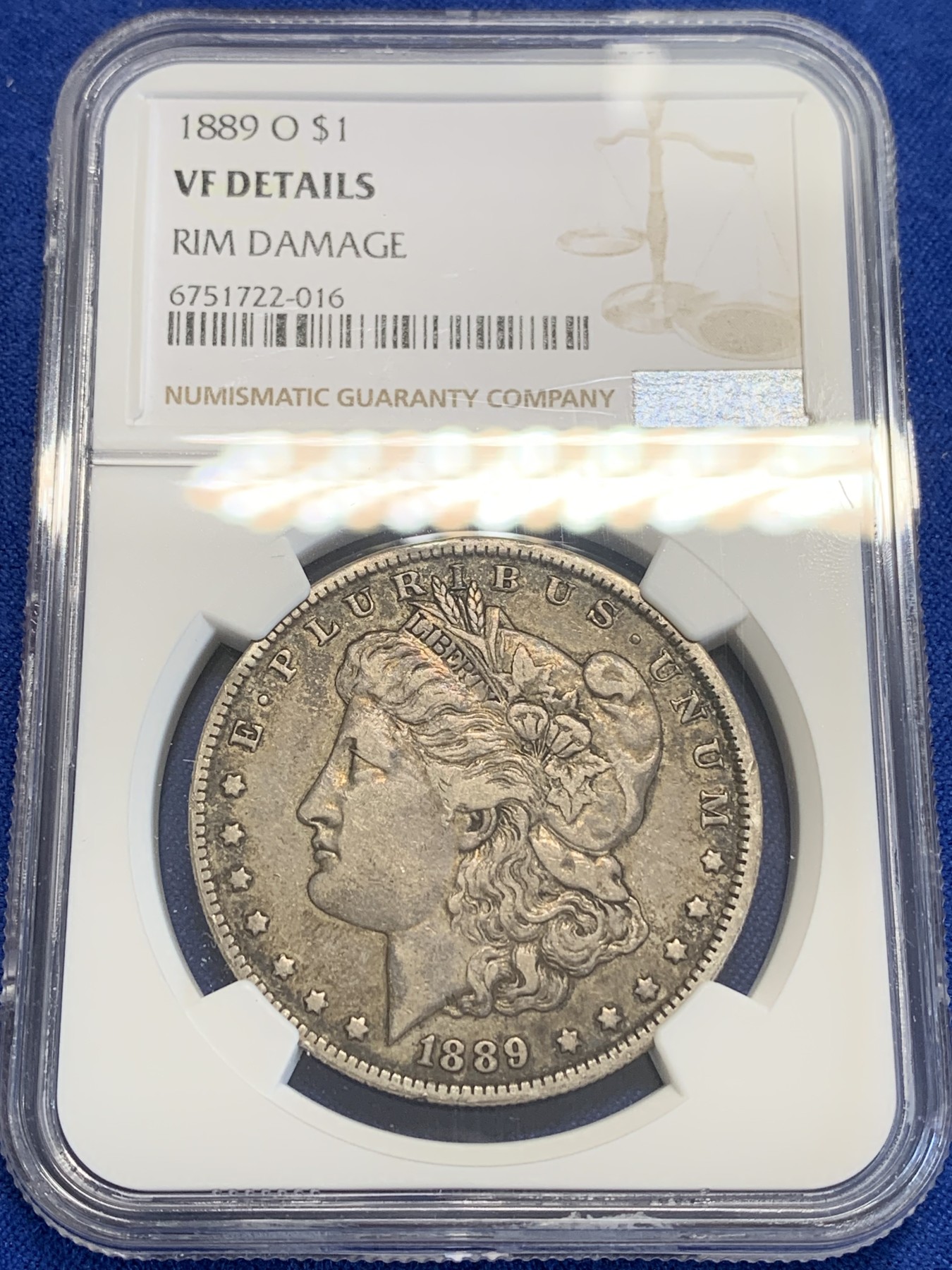 《竞宝斋》第207场-周日，周一 2场 (全场包邮) NGC VFD 美国1889年摩根O版银币