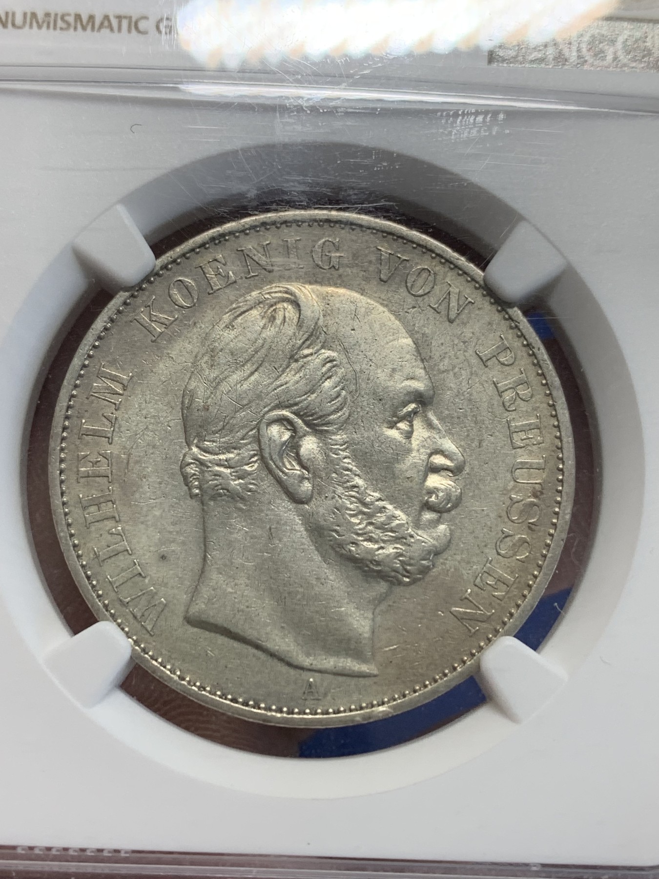 《竞宝斋》第207场-周日，周一 2场 (全场包邮) NGC-AUD 德国1871年普鲁士普法战争胜利1泰勒银币