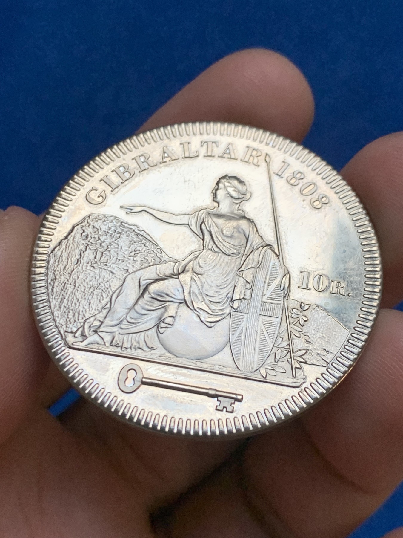 《竞宝斋》第207场-周日，周一 2场 (全场包邮) 英国“1808”乔治三世10R镍币，后铸臆造版