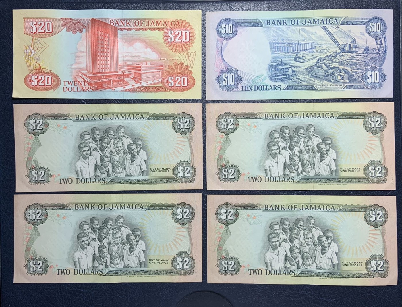收藏联盟Quantum Auction 第297期拍卖  牙买加1989-92年2元4张和20元50元各一张 品相如图