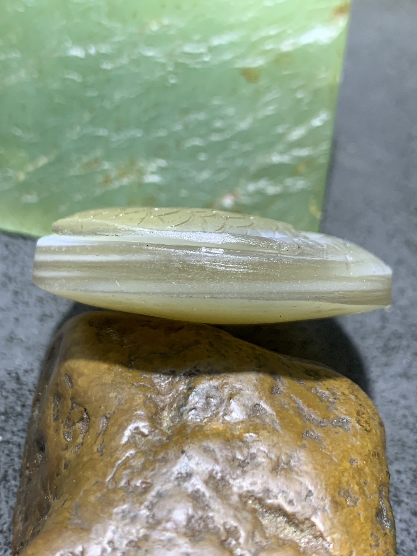 精美亚光冰透高玉化巴西玛瑙手工俏色巧雕富贵有鱼吊坠一个！