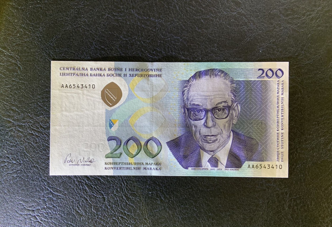 收藏联盟Quantum Auction 第297期拍卖  波黑2002年200马克 品相全新UNC 首发AA冠 世界文化遗产-索科罗维奇大桥