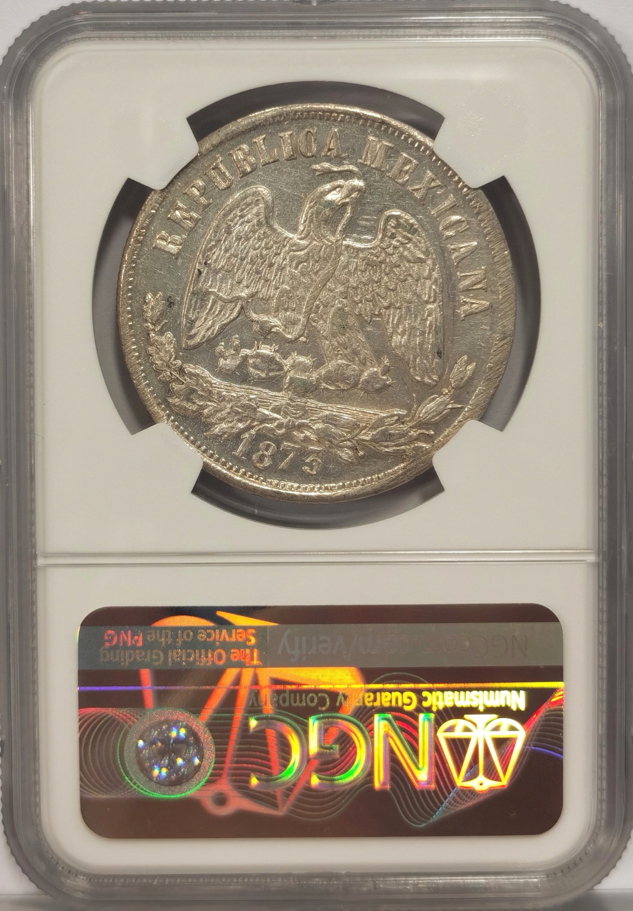 博洋堂世界钱币拍卖第048期（全场包邮） NGC AU 墨西哥1873年OA E版天平鹰洋 少见Oa厂