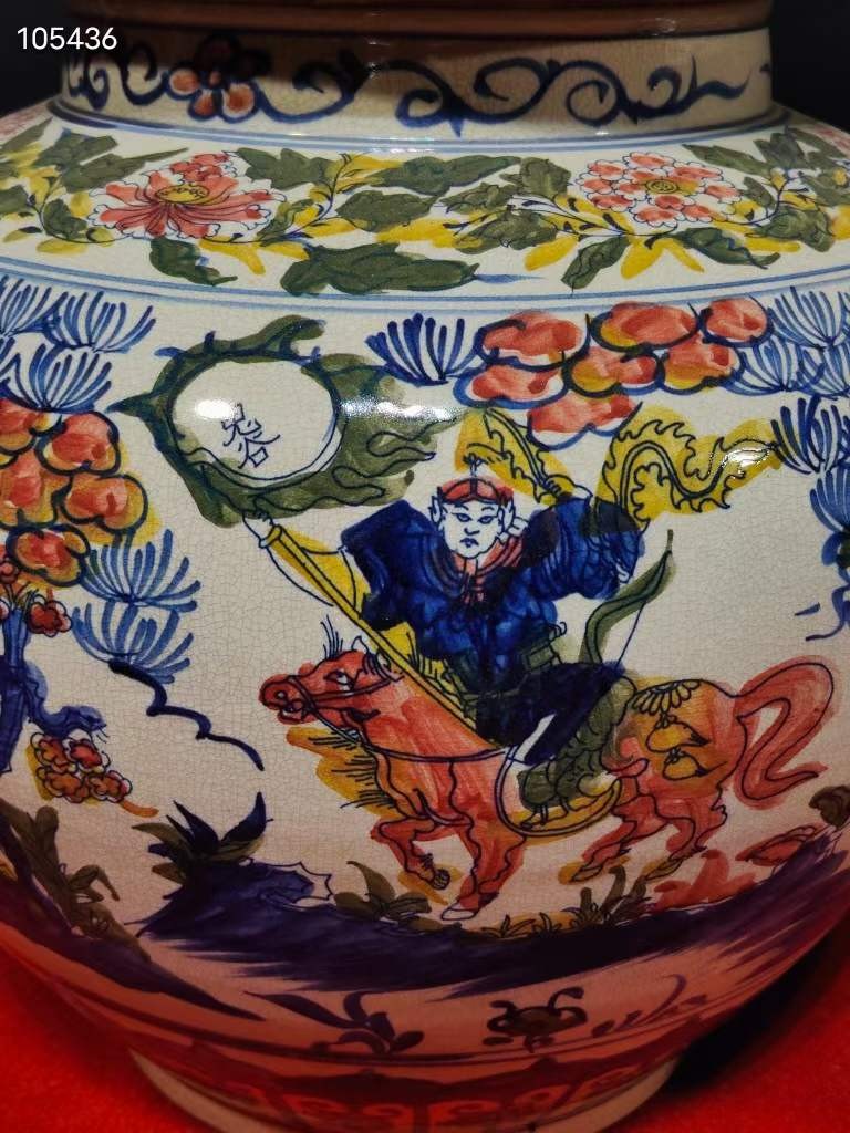 萬祥恒普洱茶二对，大元国至正八年制、手绘粉彩灌装，保存完好。（单个售价，量大价优）