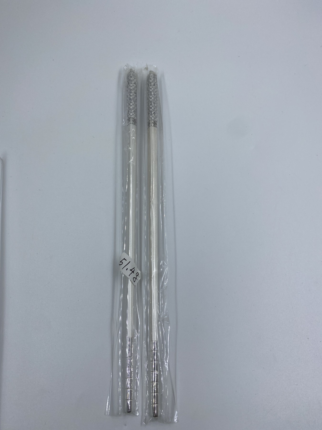 【金钰满堂钱币】拍卖第十九期 福利多多 大家多多捧场 纯银筷子 手工 实心 999千足银 51.40g