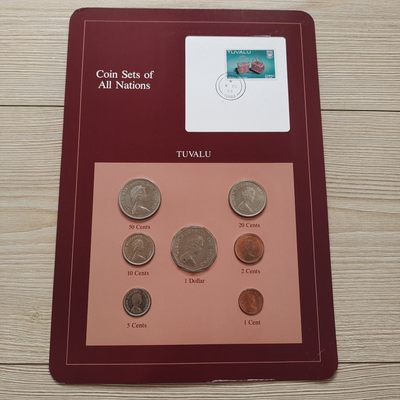 0起1加-纯粹捡漏拍-247富兰克林场 - 【富兰克林卡装套币】图瓦卢7枚封装红卡