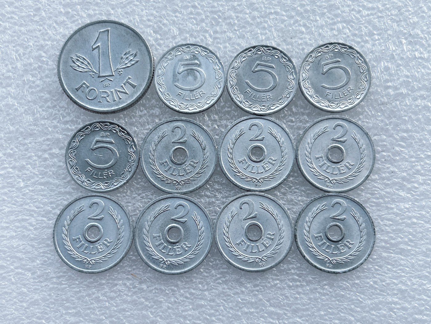 全场一元起拍 世界钱币散币场 第30期 匈牙利 铝币12枚