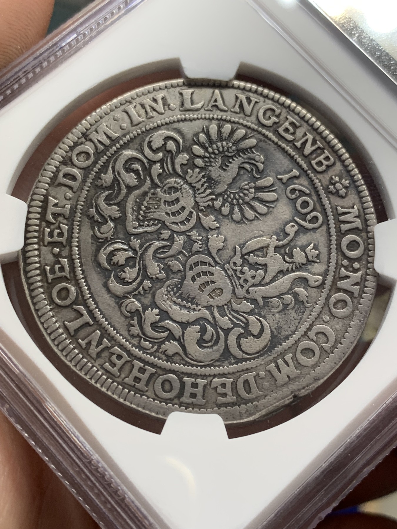 《竞宝斋》第207场-周日，周一 2场 (全场包邮) NGC XFD 德国1609霍亨索伦泰勒，极其稀有 非常不错的品种