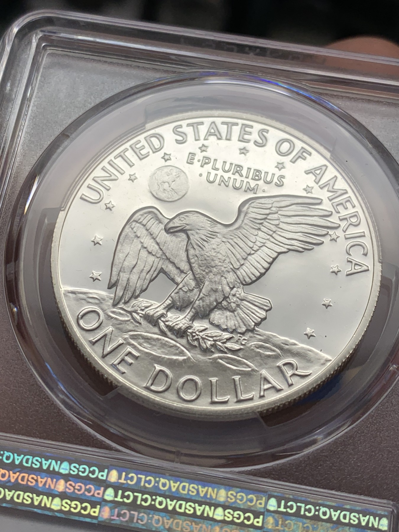 《竞宝斋》第207场-周日，周一 2场 (全场包邮) PCGS PR69 美国1972艾森豪威尔精制大银币